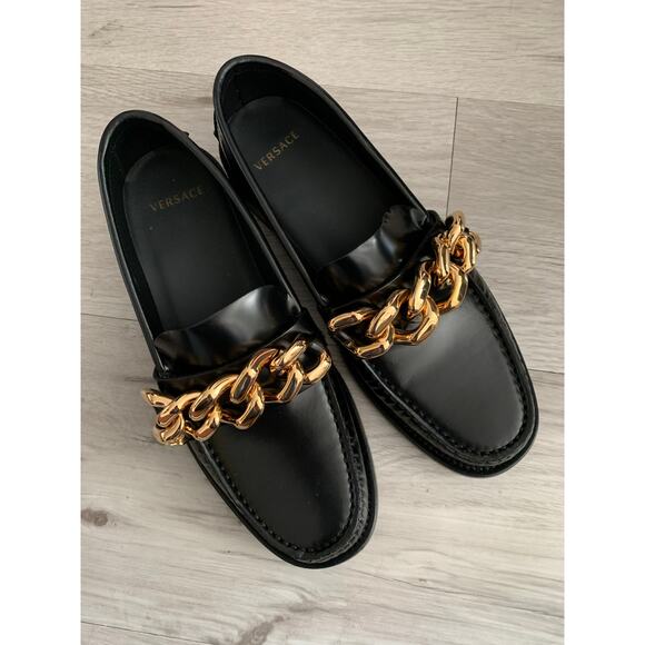 Versace Women's Leather Loafers Size 38 (7.5-8) - Picture 3 of 6